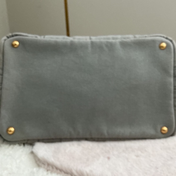 Prada Gray Denim Canapa Handbag - Picture 4 of 4